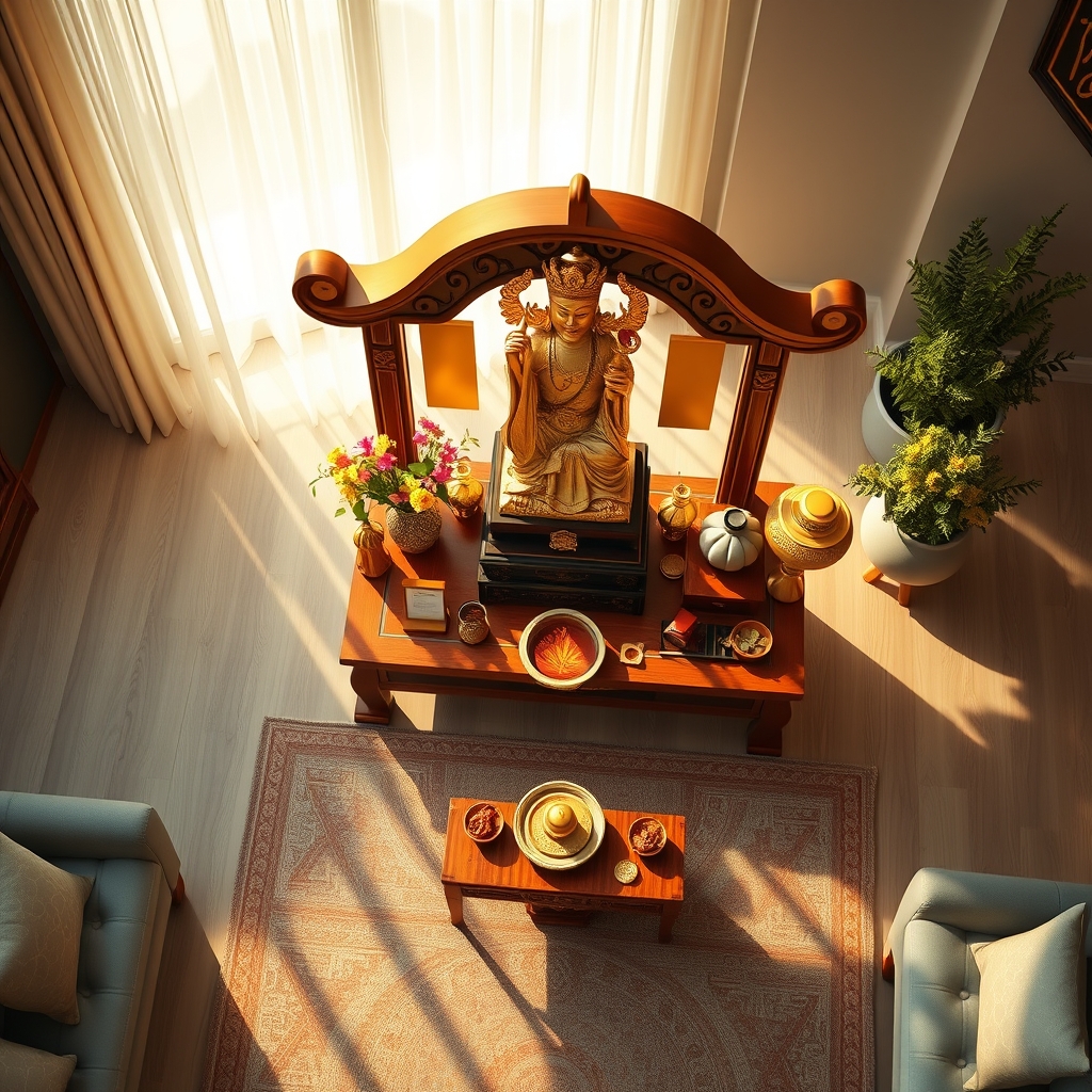 cách đặt bàn thờ thần tài tuổi Bính Ngọ