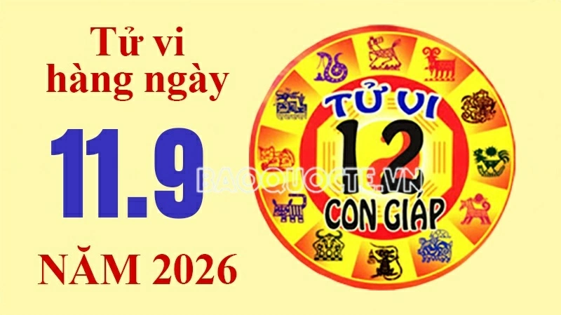 Tử vi hôm nay, xem tử vi 12 con giáp hôm nay ngày 11/9/2026: