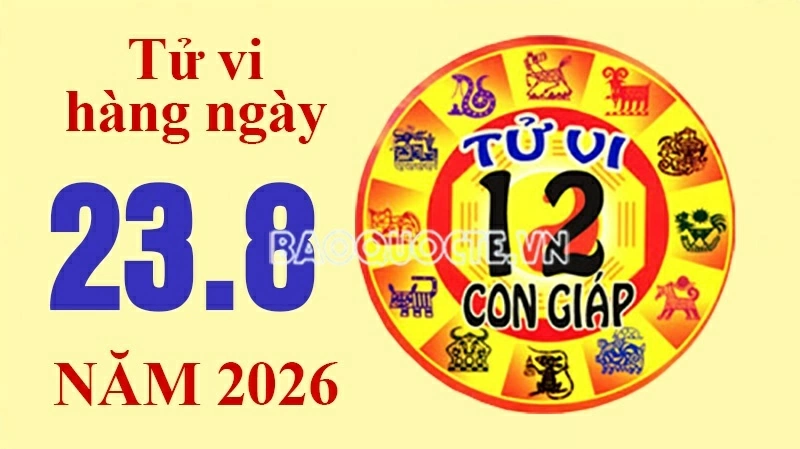 Tử vi hôm nay, xem tử vi 12 con giáp hôm nay ngày 23/8/2026:
