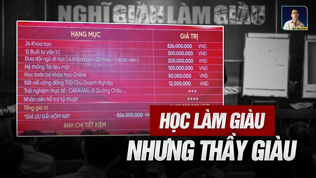 Một khoá học làm giàu với giá gần 1,5 tỷ đồng được lan truyền trên mạng xã hội
