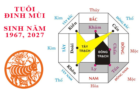 Sinh năm 1967 Đinh Mùi hợp hướng nào?