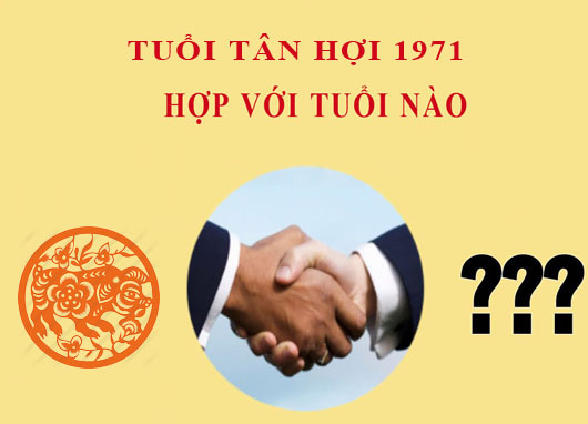 Sinh năm 1971 Tân Hợi hợp với tuổi nào?