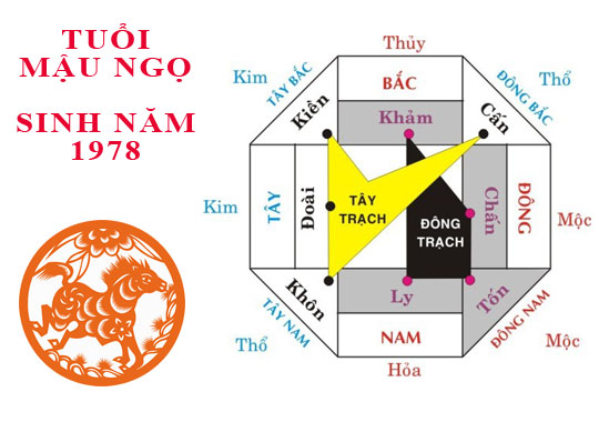 Sinh năm 1978 Mậu Ngọ hợp hướng nào?