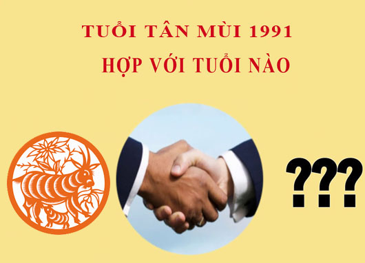 Sinh năm 1991 Tân Mùi hợp với tuổi nào?