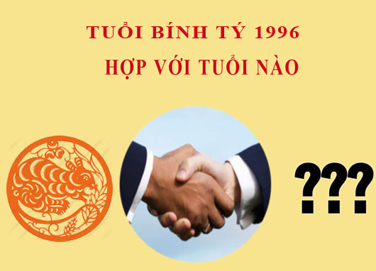Sinh năm 1996 Bính Tý hợp với tuổi nào?