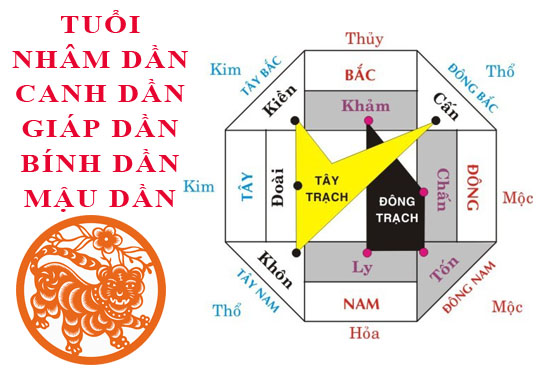 Tuổi Dần hợp hướng nào?