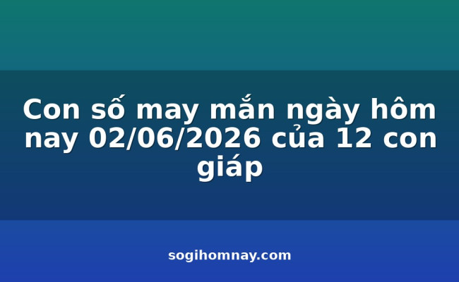 Con số may mắn ngày hôm nay 02/06/2026 của 12 con giáp