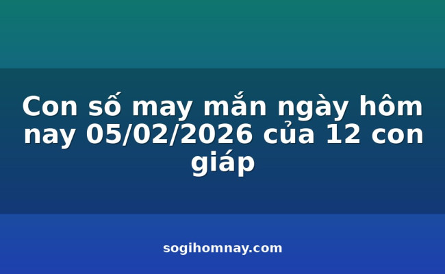 Con số may mắn ngày hôm nay 05/02/2026 của 12 con giáp