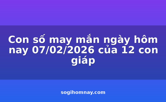 Con số may mắn ngày hôm nay 07/02/2026 của 12 con giáp