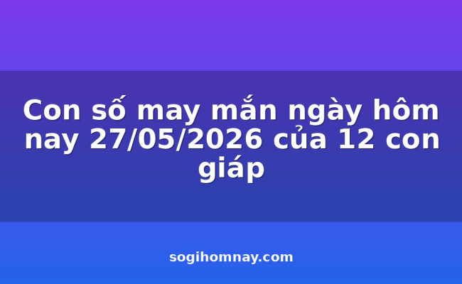 Con số may mắn ngày hôm nay 27/05/2026 của 12 con giáp