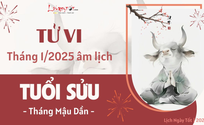 Tử vi tháng 1/2025 tuổi Sửu âm lịch: Vượt qua khó khăn đời thường để đón nhận tài lộc