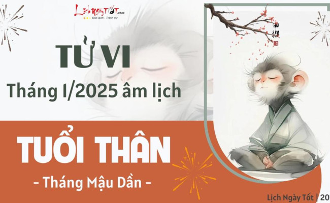 Tử vi tháng 1/2025 tuổi Thân âm lịch: Mải tận hưởng niềm vui nên khá lười và tiêu xài hoang phí