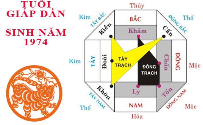 Sinh năm 1974 Giáp Dần hợp hướng nào?