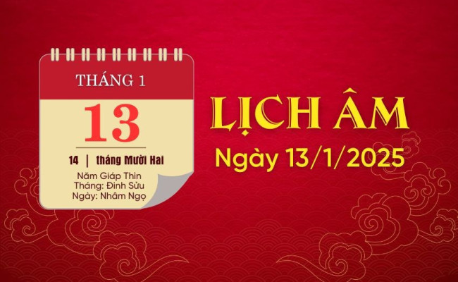 Giờ đẹp, giờ tốt xấu ngày hôm nay 13/01/2025 - Lịch âm dương hôm nay